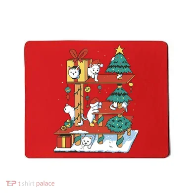 Cathouse Christmas Cat Tree Mousepad