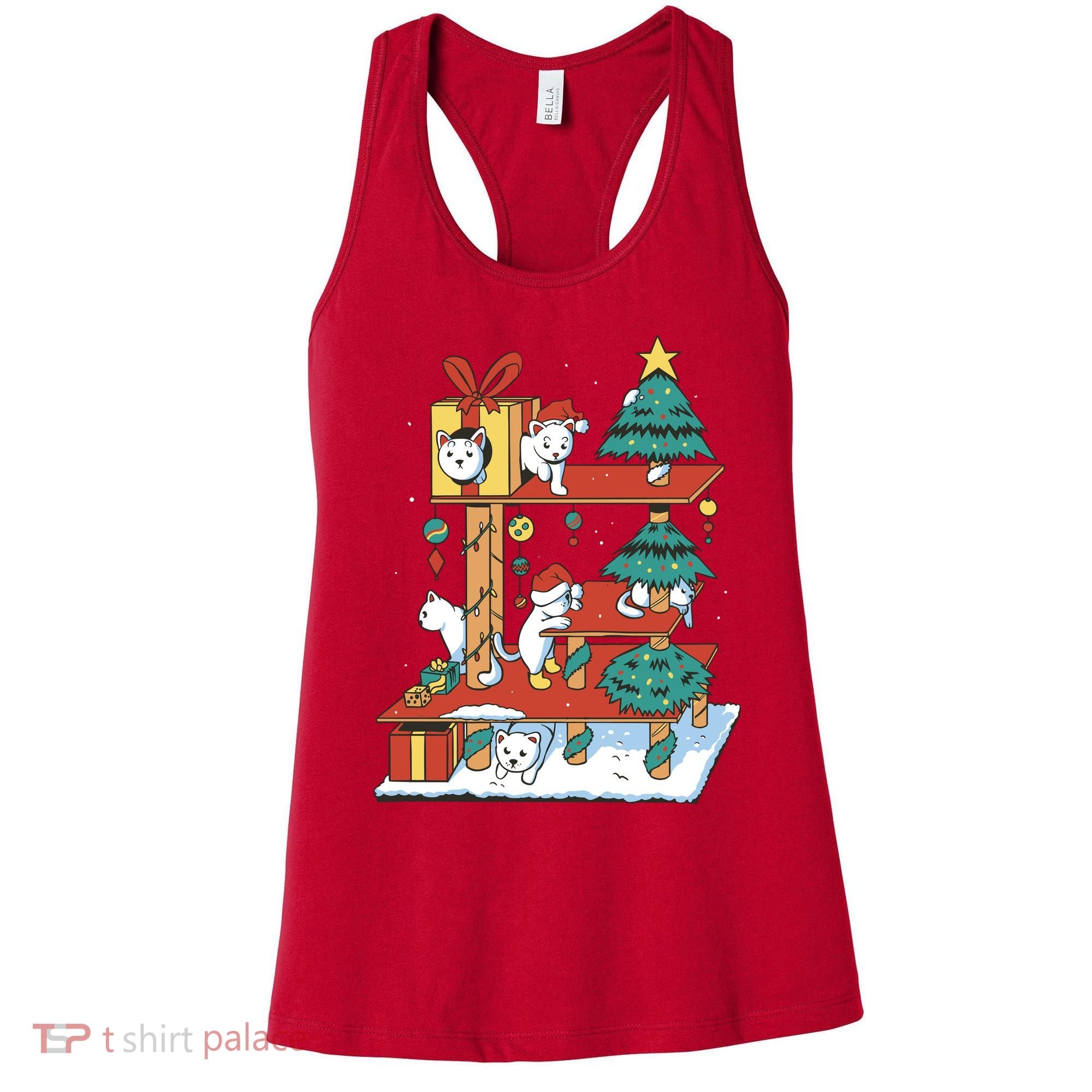 Cathouse Christmas Cat Tree Women's Tank Top