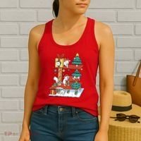 Cathouse Christmas Cat Tree Women's Tank Top thumb 2