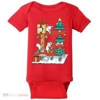 Cathouse Christmas Cat Tree Baby Bodysuit thumb 0