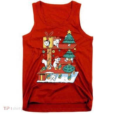 Cathouse Christmas Cat Tree Tank Top