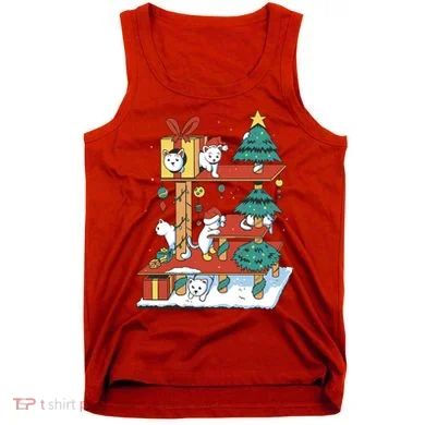 Cathouse Christmas Cat Tree Tank Top