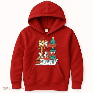 Cathouse Christmas Cat Tree Kids Hoodie
