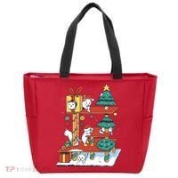 Cathouse Christmas Cat Tree Tote Bag thumb 0