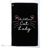 Cute Childless Cat Ladies Childless Cat Lady Golf Towel thumb 0