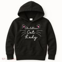 Cute Childless Cat Ladies Childless Cat Lady Kids Hoodie thumb 0