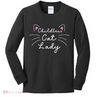 Cute Childless Cat Ladies Childless Cat Lady Kids Long Sleeve Shirt thumb 0
