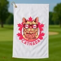 Canadian Cat Golf Towel thumb 1