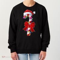 Cute Christmas Candy Cane Women's Sweatshirt thumb 0
