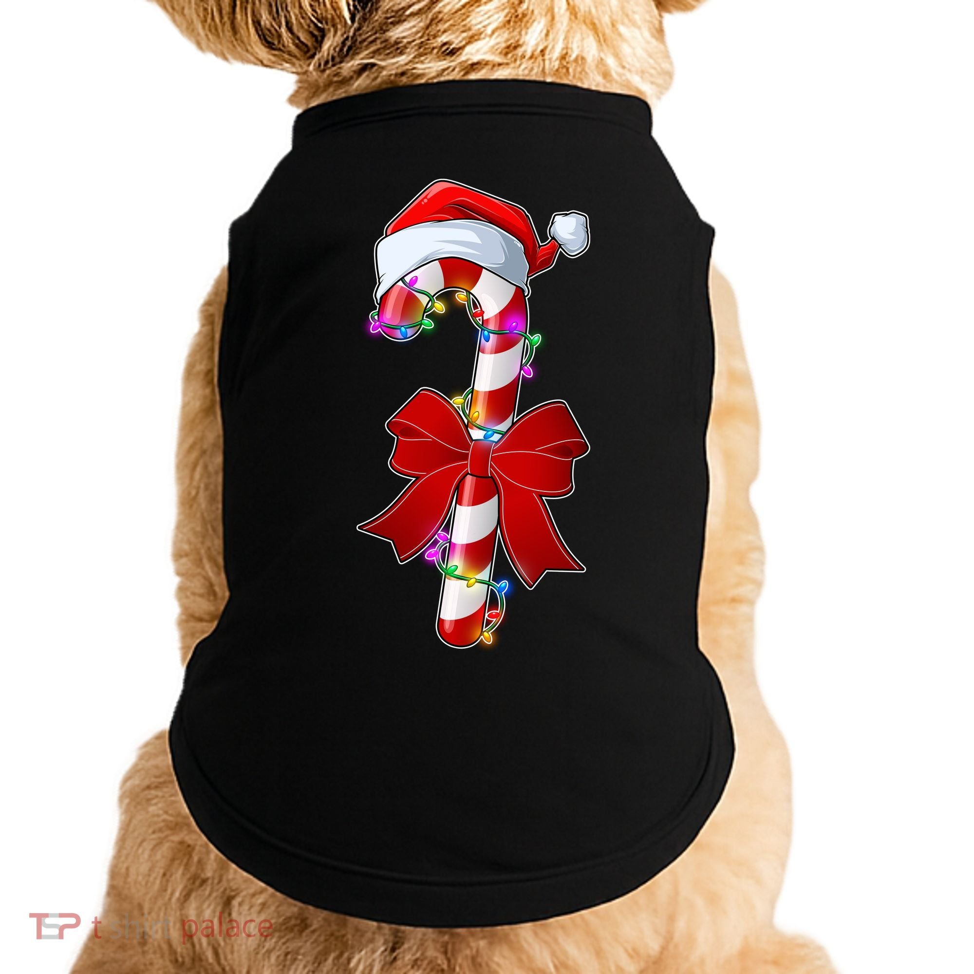 Cute Christmas Candy Cane Doggie Tank