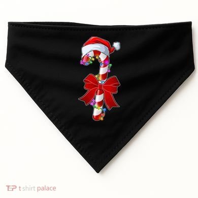 Cute Christmas Candy Cane USA-Made Doggie Bandana