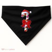 Cute Christmas Candy Cane USA-Made Doggie Bandana thumb 0