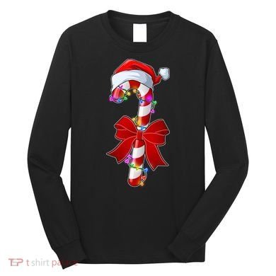 Cute Christmas Candy Cane Long Sleeve Shirt