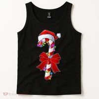 Cute Christmas Candy Cane Tank Top thumb 2