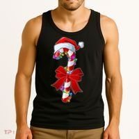 Cute Christmas Candy Cane Tank Top thumb 3