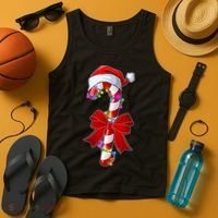 Cute Christmas Candy Cane Tank Top thumb 4