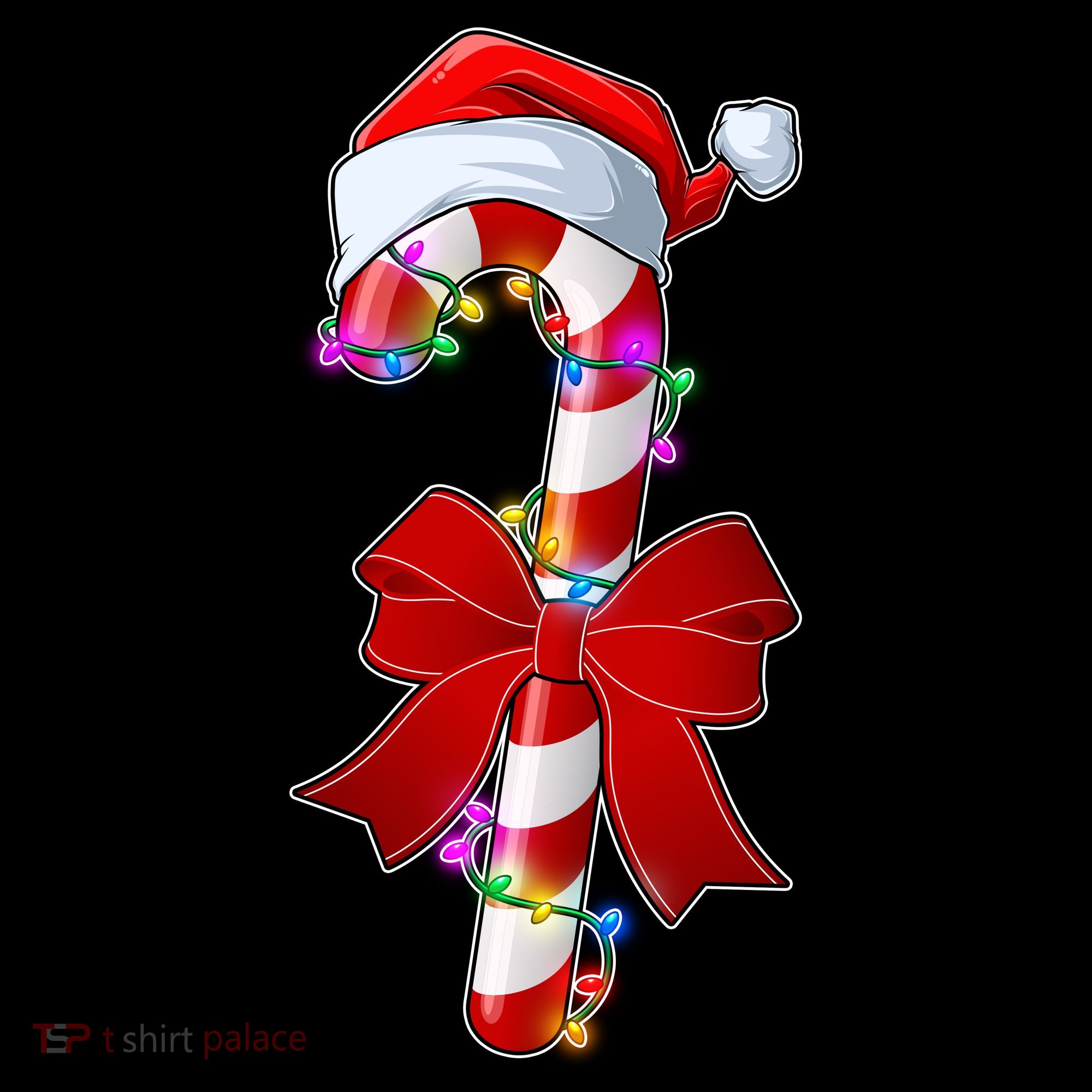 Cute Christmas Candy Cane Women's Long Sleeve Shirt