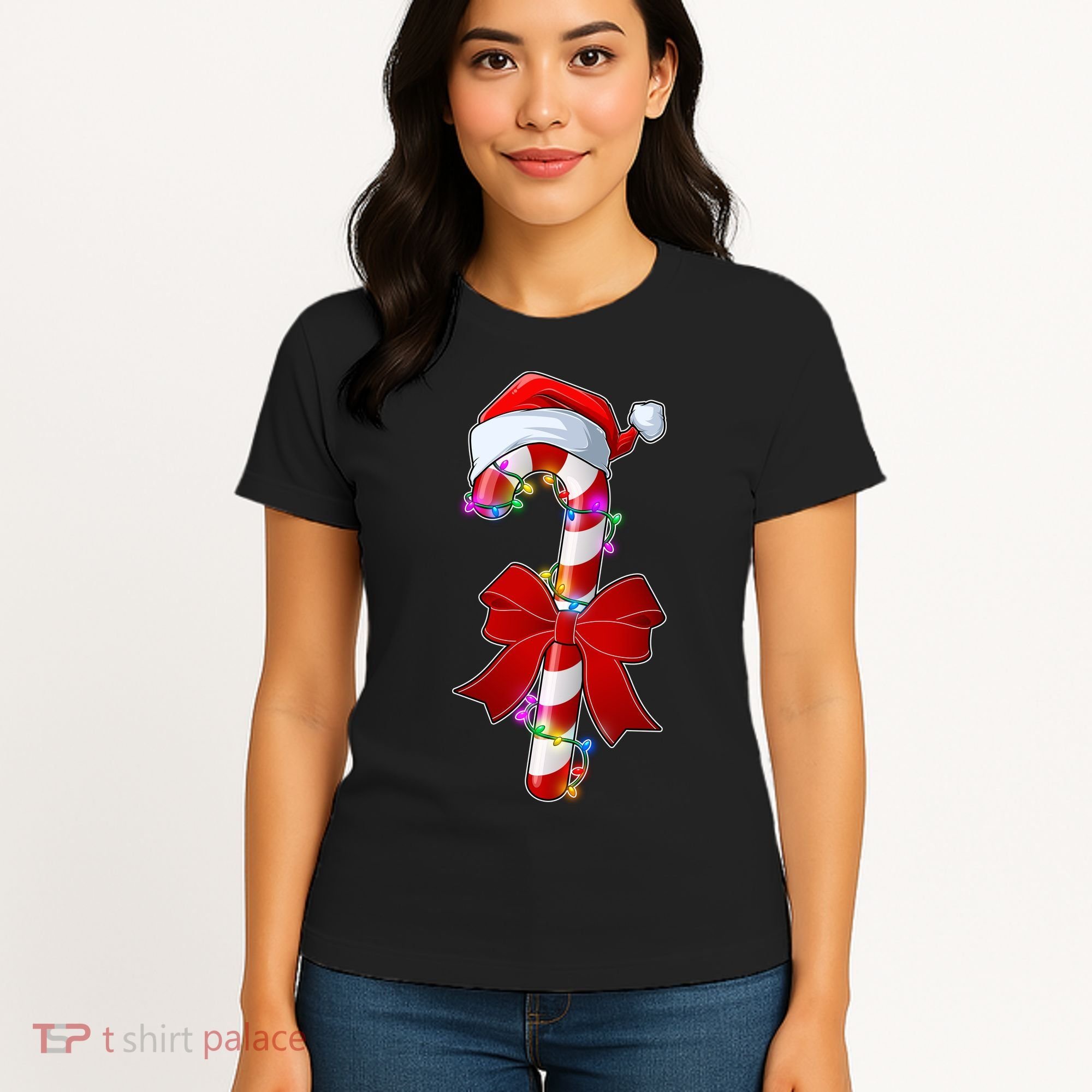 Cute Christmas Candy Cane Women's T-Shirt
