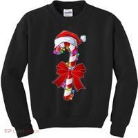 Cute Christmas Candy Cane Kids Sweatshirt thumb 0