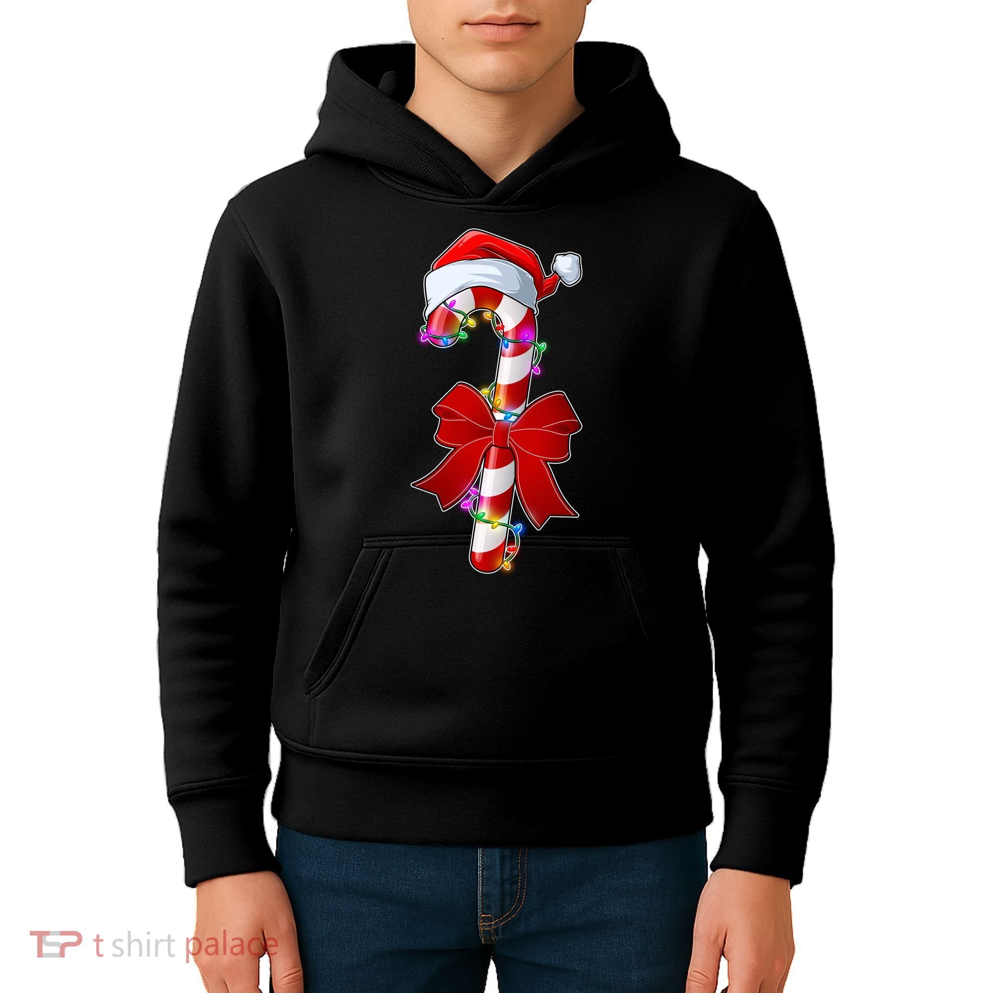 Cute Christmas Candy Cane Kids Hoodie