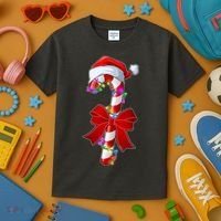 Cute Christmas Candy Cane Kids T-Shirt thumb 3