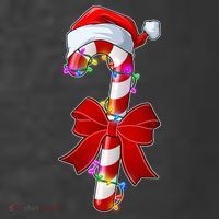 Cute Christmas Candy Cane Kids T-Shirt thumb 4