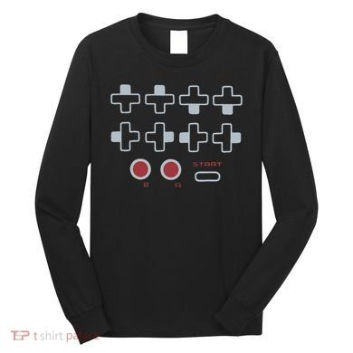 Cheat Code Contra Password Retro Game Gamer Gaming Long Sleeve Shirt