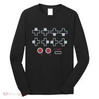 Cheat Code Contra Password Retro Game Gamer Gaming Long Sleeve Shirt thumb 0