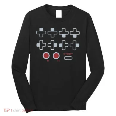 Cheat Code Contra Password Retro Game Gamer Gaming Long Sleeve Shirt