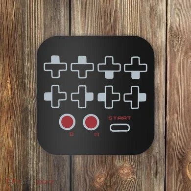 Cheat Code Contra Password Retro Game Gamer Gaming Coaster