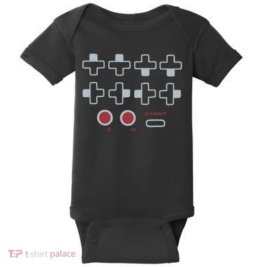 Cheat Code Contra Password Retro Game Gamer Gaming Baby Bodysuit