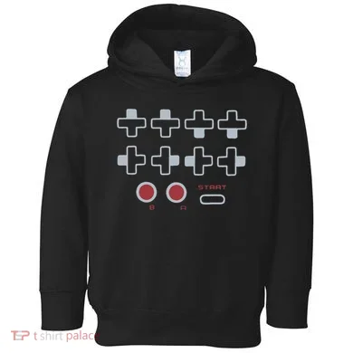 Cheat Code Contra Password Retro Game Gamer Gaming Toddler Hoodie