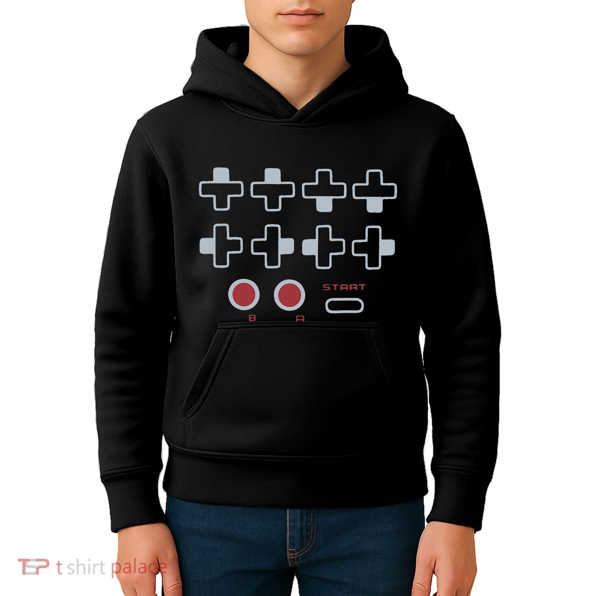 Cheat Code Contra Password Retro Game Gamer Gaming Kids Hoodie