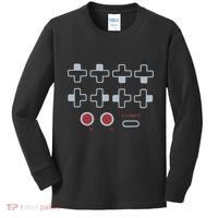 Cheat Code Contra Password Retro Game Gamer Gaming Kids Long Sleeve Shirt thumb 0