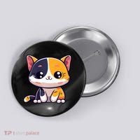 Calico Cat Cute Kitty Pet Kitten Owner Purr Meow Mom Mother Button thumb 0
