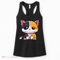 Calico Cat Cute Kitty Pet Kitten Owner Purr Meow Mom Mother Women's Tank Top thumb 0