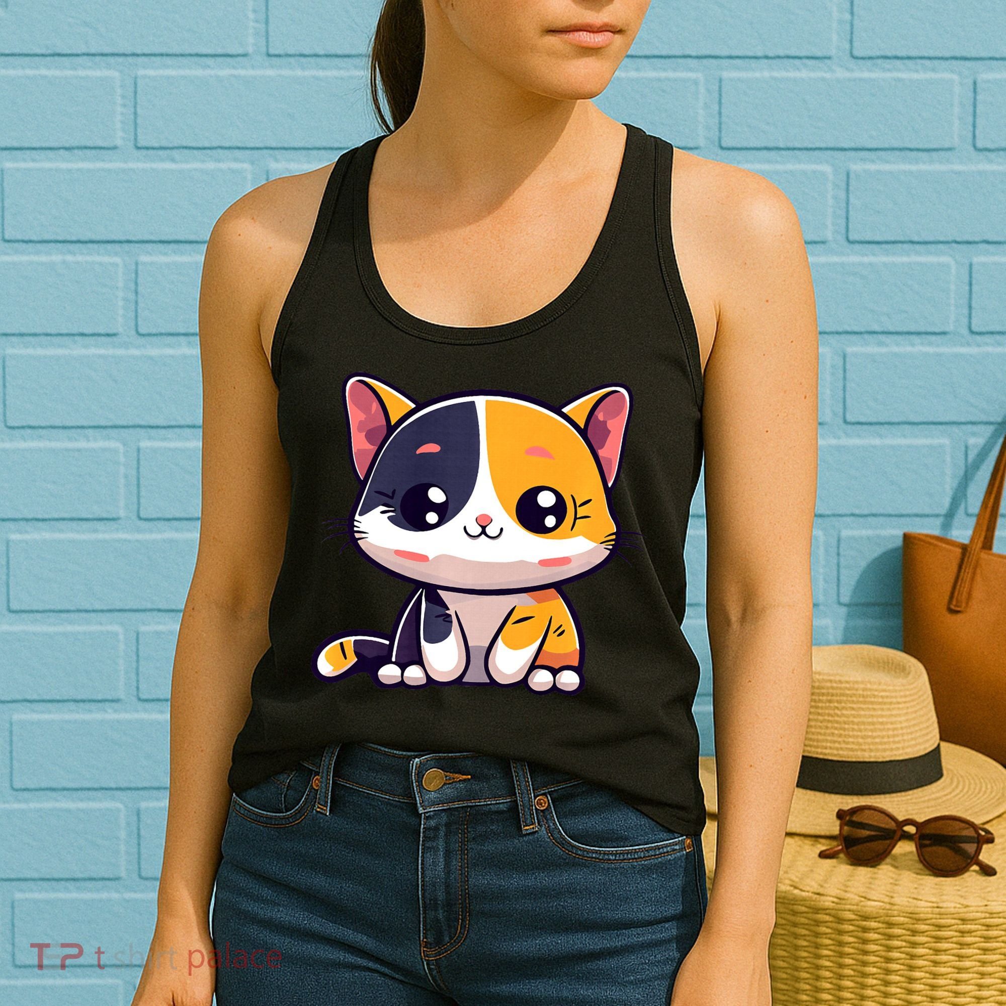 Calico Cat Cute Kitty Pet Kitten Owner Purr Meow Mom Mother Women's Tank Top