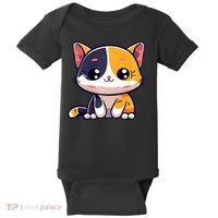 Calico Cat Cute Kitty Pet Kitten Owner Purr Meow Mom Mother Baby Bodysuit thumb 0