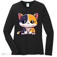 Calico Cat Cute Kitty Pet Kitten Owner Purr Meow Mom Mother Women's Long Sleeve Shirt thumb 0