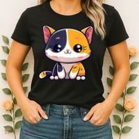 Calico Cat Cute Kitty Pet Kitten Owner Purr Meow Mom Mother Women's T-Shirt thumb 2