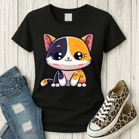 Calico Cat Cute Kitty Pet Kitten Owner Purr Meow Mom Mother Women's T-Shirt thumb 3