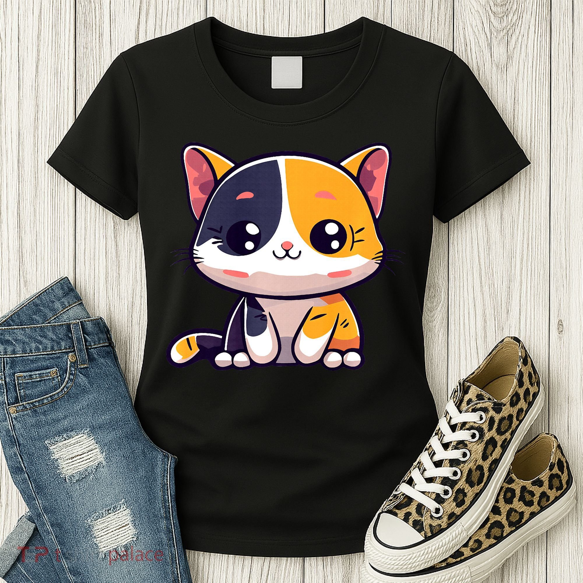 Calico Cat Cute Kitty Pet Kitten Owner Purr Meow Mom Mother Women's T-Shirt