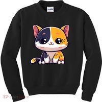 Calico Cat Cute Kitty Pet Kitten Owner Purr Meow Mom Mother Kids Sweatshirt thumb 0