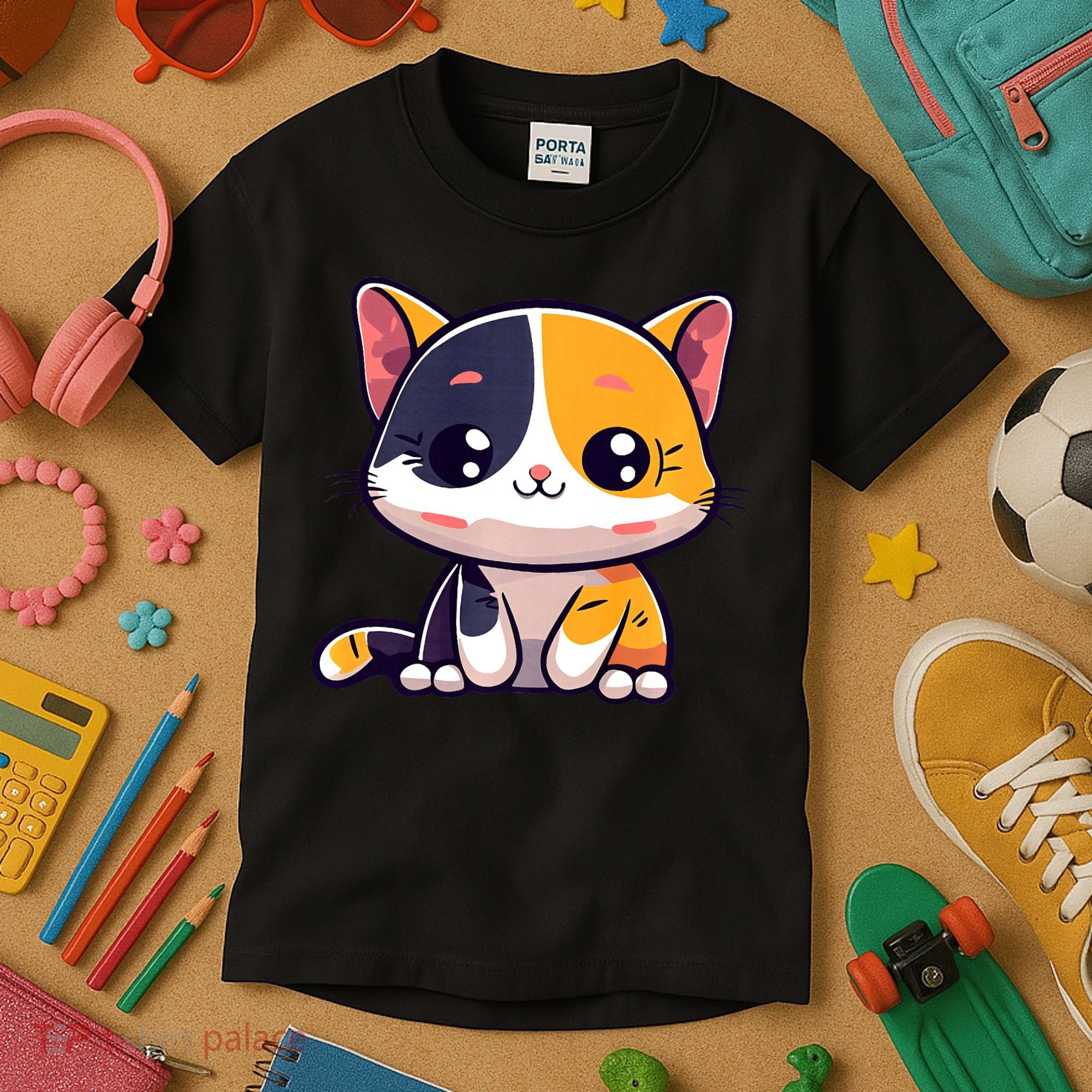 Calico Cat Cute Kitty Pet Kitten Owner Purr Meow Mom Mother Kids T-Shirt