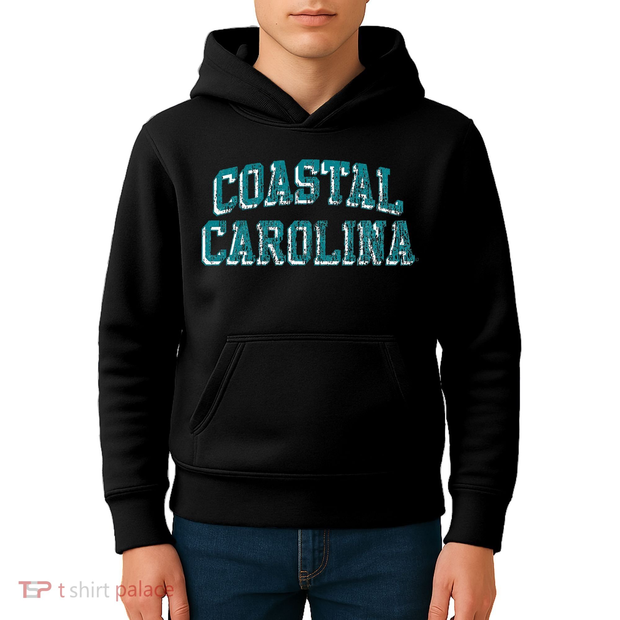 Coastal Carolina Chanticleers Retro Arch Logo Kids Hoodie