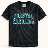 Coastal Carolina Chanticleers Retro Arch Logo Kids Tie-Dye T-Shirt thumb 0