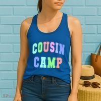 College Cousin Camp Aunt Team Family Vibes Best Ever Gift Women's Tank Top thumb 2