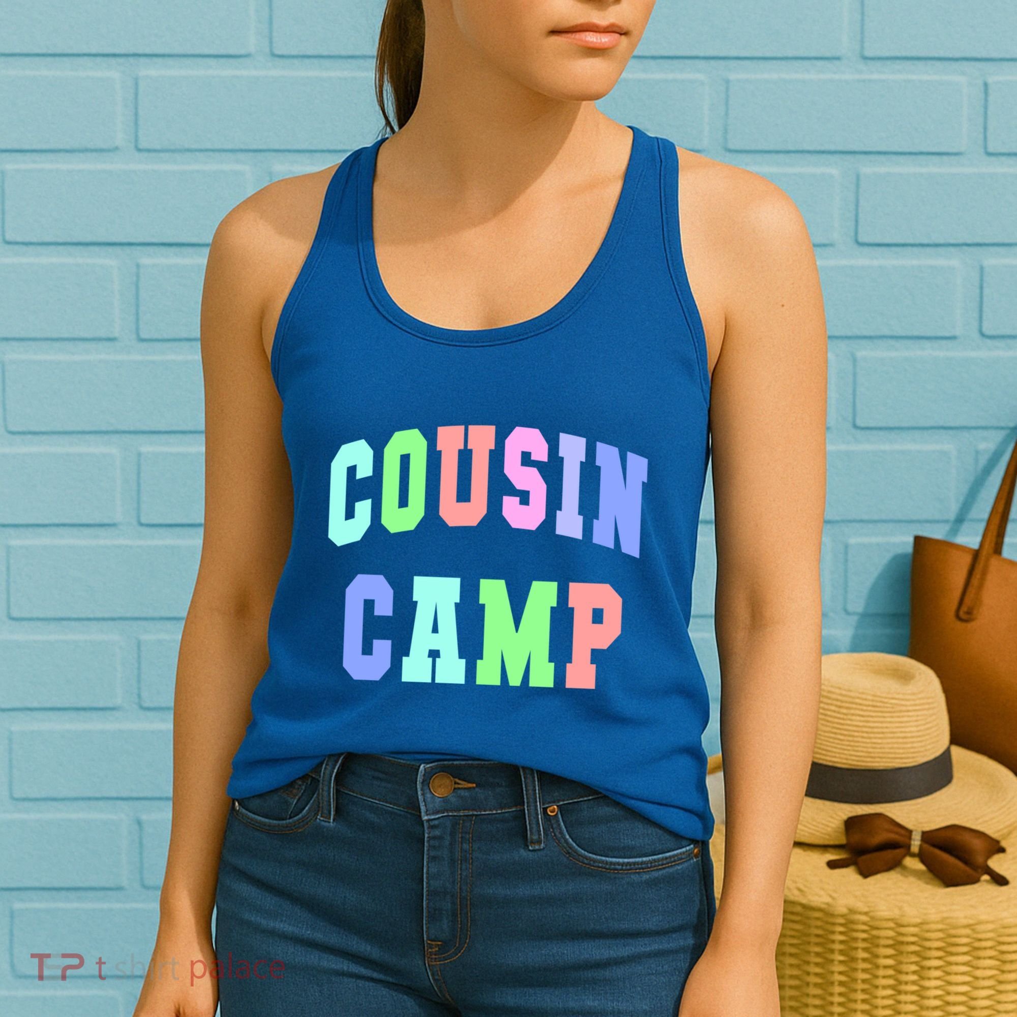 College Cousin Camp Aunt Team Family Vibes Best Ever Gift Women's Tank Top