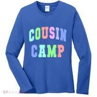 College Cousin Camp Aunt Team Family Vibes Best Ever Gift Women's Long Sleeve Shirt thumb 0