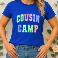 College Cousin Camp Aunt Team Family Vibes Best Ever Gift Women's T-Shirt thumb 2
